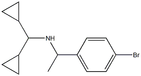 [1-(4-bromophenyl)ethyl](dicyclopropylmethyl)amine Structure