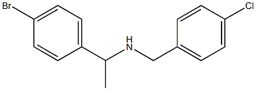[1-(4-bromophenyl)ethyl][(4-chlorophenyl)methyl]amine Struktur