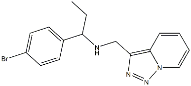[1-(4-bromophenyl)propyl]({[1,2,4]triazolo[3,4-a]pyridin-3-ylmethyl})amine 结构式