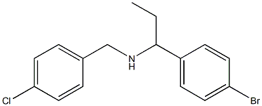 [1-(4-bromophenyl)propyl][(4-chlorophenyl)methyl]amine 化学構造式