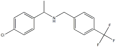 [1-(4-chlorophenyl)ethyl]({[4-(trifluoromethyl)phenyl]methyl})amine|