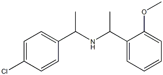 [1-(4-chlorophenyl)ethyl][1-(2-methoxyphenyl)ethyl]amine,,结构式