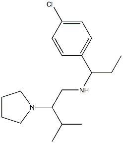 [1-(4-chlorophenyl)propyl][3-methyl-2-(pyrrolidin-1-yl)butyl]amine Structure