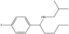 [1-(4-fluorophenyl)pentyl](2-methylpropyl)amine 化学構造式