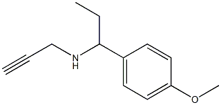 [1-(4-methoxyphenyl)propyl](prop-2-yn-1-yl)amine 化学構造式