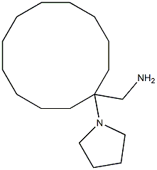 [1-(pyrrolidin-1-yl)cyclododecyl]methanamine Structure