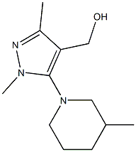 [1,3-dimethyl-5-(3-methylpiperidin-1-yl)-1H-pyrazol-4-yl]methanol 结构式