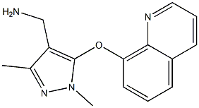[1,3-dimethyl-5-(quinolin-8-yloxy)-1H-pyrazol-4-yl]methanamine,,结构式