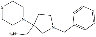 [1-benzyl-3-(thiomorpholin-4-yl)pyrrolidin-3-yl]methanamine Struktur