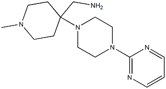 [1-methyl-4-(4-pyrimidin-2-ylpiperazin-1-yl)piperidin-4-yl]methylamine,,结构式