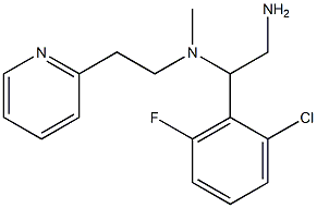 [2-amino-1-(2-chloro-6-fluorophenyl)ethyl](methyl)[2-(pyridin-2-yl)ethyl]amine Struktur