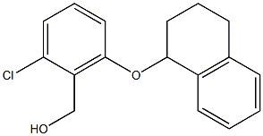 [2-chloro-6-(1,2,3,4-tetrahydronaphthalen-1-yloxy)phenyl]methanol,,结构式