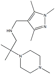 [2-methyl-2-(4-methylpiperazin-1-yl)propyl][(1,3,5-trimethyl-1H-pyrazol-4-yl)methyl]amine,,结构式