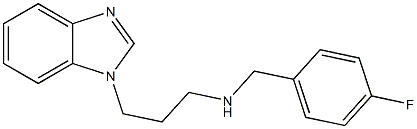 [3-(1H-1,3-benzodiazol-1-yl)propyl][(4-fluorophenyl)methyl]amine,,结构式
