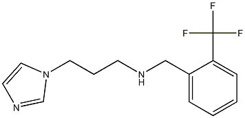 [3-(1H-imidazol-1-yl)propyl]({[2-(trifluoromethyl)phenyl]methyl})amine Struktur