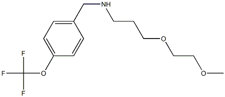 [3-(2-methoxyethoxy)propyl]({[4-(trifluoromethoxy)phenyl]methyl})amine Structure