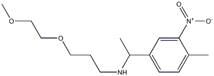 [3-(2-methoxyethoxy)propyl][1-(4-methyl-3-nitrophenyl)ethyl]amine,,结构式