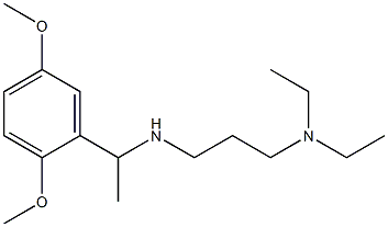 [3-(diethylamino)propyl][1-(2,5-dimethoxyphenyl)ethyl]amine 化学構造式