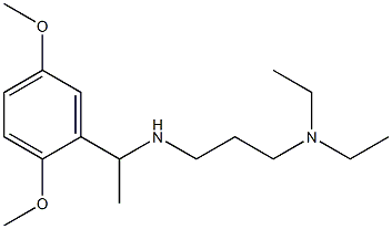 [3-(diethylamino)propyl][1-(2,5-dimethoxyphenyl)ethyl]amine Struktur