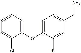 [4-(2-chlorophenoxy)-3-fluorophenyl]methanamine 化学構造式