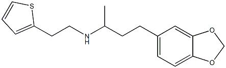 [4-(2H-1,3-benzodioxol-5-yl)butan-2-yl][2-(thiophen-2-yl)ethyl]amine 结构式