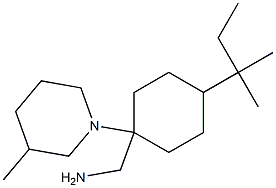 [4-(2-methylbutan-2-yl)-1-(3-methylpiperidin-1-yl)cyclohexyl]methanamine,,结构式