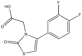 [4-(3,4-difluorophenyl)-2-oxo-1,3-thiazol-3(2H)-yl]acetic acid,,结构式