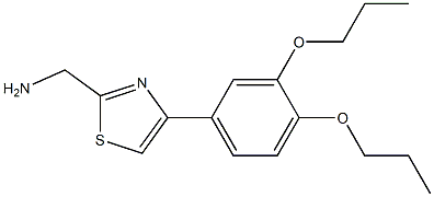 [4-(3,4-dipropoxyphenyl)-1,3-thiazol-2-yl]methanamine 化学構造式