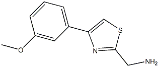 [4-(3-methoxyphenyl)-1,3-thiazol-2-yl]methanamine,,结构式