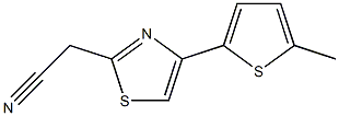 [4-(5-methylthien-2-yl)-1,3-thiazol-2-yl]acetonitrile,,结构式