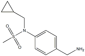 [4-(aminomethyl)phenyl]-N-(cyclopropylmethyl)methanesulfonamide Struktur