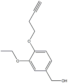[4-(but-3-yn-1-yloxy)-3-ethoxyphenyl]methanol Struktur