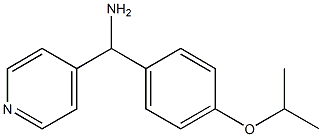 [4-(propan-2-yloxy)phenyl](pyridin-4-yl)methanamine 化学構造式