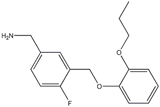 [4-fluoro-3-(2-propoxyphenoxymethyl)phenyl]methanamine 结构式