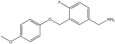[4-fluoro-3-(4-methoxyphenoxymethyl)phenyl]methanamine Struktur