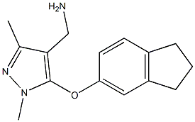 [5-(2,3-dihydro-1H-inden-5-yloxy)-1,3-dimethyl-1H-pyrazol-4-yl]methanamine