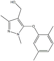 [5-(2,5-dimethylphenoxy)-1,3-dimethyl-1H-pyrazol-4-yl]methanol 化学構造式