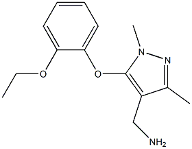 [5-(2-ethoxyphenoxy)-1,3-dimethyl-1H-pyrazol-4-yl]methanamine,,结构式