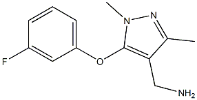 [5-(3-fluorophenoxy)-1,3-dimethyl-1H-pyrazol-4-yl]methanamine Structure