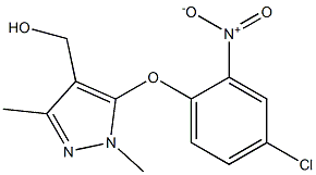 [5-(4-chloro-2-nitrophenoxy)-1,3-dimethyl-1H-pyrazol-4-yl]methanol Structure