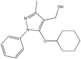 [5-(cyclohexyloxy)-3-methyl-1-phenyl-1H-pyrazol-4-yl]methanol 结构式