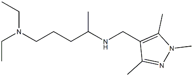 [5-(diethylamino)pentan-2-yl][(1,3,5-trimethyl-1H-pyrazol-4-yl)methyl]amine 结构式