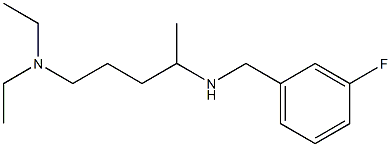 [5-(diethylamino)pentan-2-yl][(3-fluorophenyl)methyl]amine 化学構造式