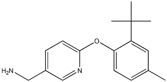 [6-(2-tert-butyl-4-methylphenoxy)pyridin-3-yl]methanamine,,结构式