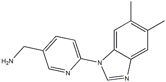 [6-(5,6-dimethyl-1H-1,3-benzodiazol-1-yl)pyridin-3-yl]methanamine,,结构式