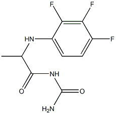 {2-[(2,3,4-trifluorophenyl)amino]propanoyl}urea Structure