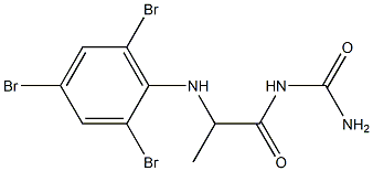 {2-[(2,4,6-tribromophenyl)amino]propanoyl}urea Structure