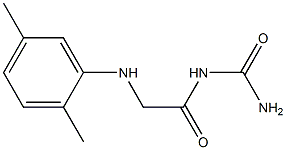 {2-[(2,5-dimethylphenyl)amino]acetyl}urea 化学構造式