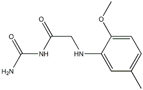 {2-[(2-methoxy-5-methylphenyl)amino]acetyl}urea,,结构式