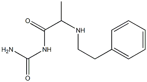 {2-[(2-phenylethyl)amino]propanoyl}urea 结构式